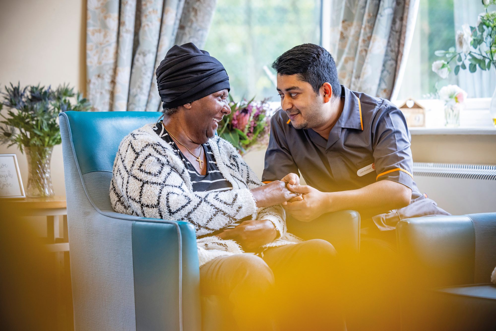 Resident and colleague at Brookdale View Care Home